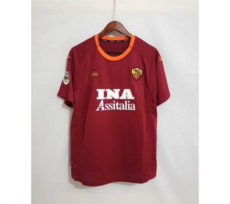 Roma 00/01 Home Red Soccer Jersey